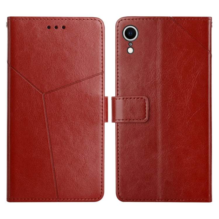 Y Stitching Horizontal Flip Leather Phone Case with Holder & Card Slots & Wallet & Photo Frame – Card Slot, Flip, Leather, For iPhone XS / X, For iPhone XR, For iPhone XS Max For iPhone XR Brown