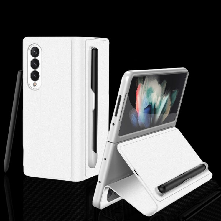 GKK Ultra-thin Horizontal Flip Leather Phone Case with Pen Slot, For Samsung Galaxy Z Fold3 5G For Samsung Galaxy Z Fold3 5G Silver