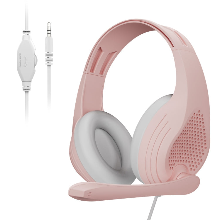 SADES A9 3.5mm Port Adjustable Gaming Headset with Microphone – Durable Build, Easy to Use Rose Gold