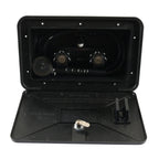 RV External Shower Box Head with Hose, A6622-02 Black