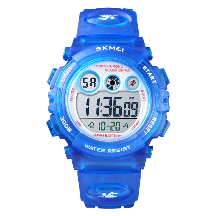 SKMEI 1451 LED Digital Stopwatch Chronograph Luminous Children Sports Electronic Watch, 1451(Transparent Pink Blue), 1451(Transparent Purple), 1451(Transparent Sky Blue), 1451(Transparent Rose Red), 1451(White Shell Blue Circle)... 1451(Transparent Sky Blue) Transparent Sky Blue