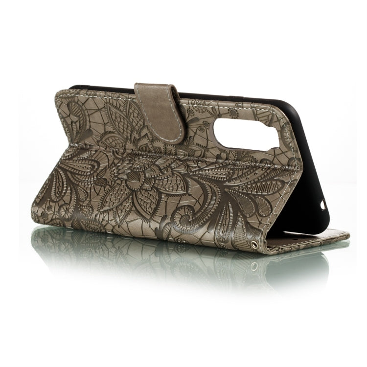 Lace Flower Horizontal Flip Leather Case with Holder & Card Slots & Wallet & Photo Frame – Card Slot, Flip, Leather, For Sony Xperia 5, For Nokia 7.2, For Xiaomi Mi 9 Pro