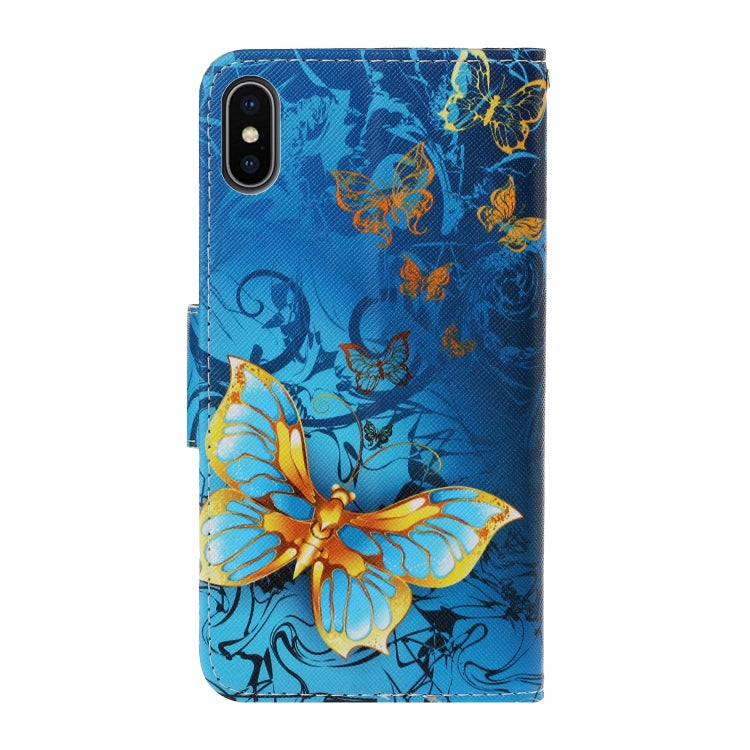 3D Colored Drawing Horizontal Flip PU Leather Case with Holder & Card Slots & Wallet, For iPhone XS Max