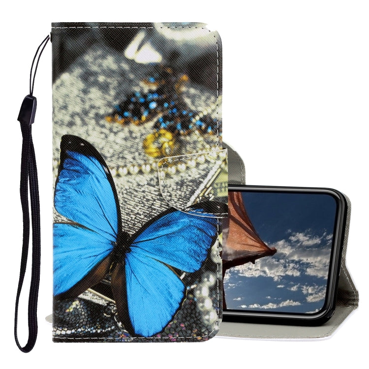 3D Colored Drawing Horizontal Flip PU Leather Case with Holder & Card Slots & Wallet – Card Slot, Flip, Leather, For iPhone XS Max For iPhone XS Max A Butterfly