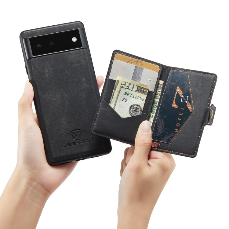 JEEHOOD Retro Magnetic Detachable Phone Protective Case – Magnetic, Card Slot, Flip, For Google Pixel 6, For Google Pixel 6 Pro