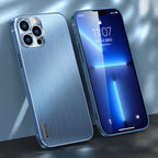 Brushed Texture Shockproof Phone Case, For iPhone 13 Pro Max For iPhone 13 Pro Max Navy Blue