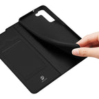 DUX DUCIS Skin Pro Series Horizontal Flip Leather Phone Case with Holder & Card Slots, For Samsung Galaxy S22 5G, For Samsung Galaxy S22 Ultra 5G