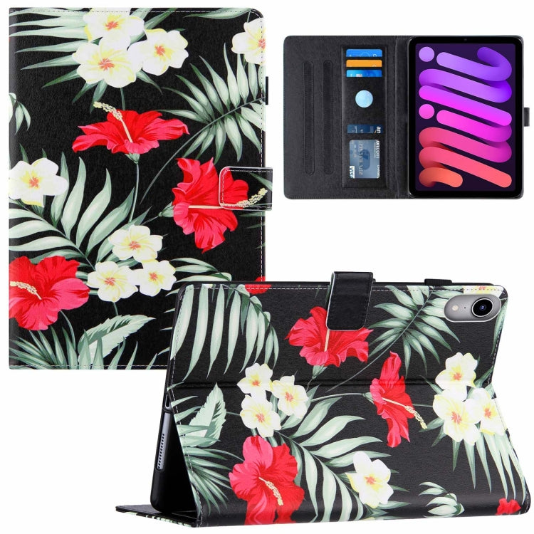 Case – Leather (iPad mini 2024) #11 For iPad mini 2024 mini 6 Black Flower