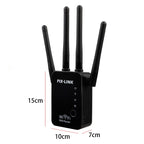 Wireless Smart WiFi Router Repeater with 4 WiFi Antennas, EU Plug Black, EU Plug White, UK Plug Black, UK Plug White, US Plug Black, US Plug White – Durable Build, Easy to Use