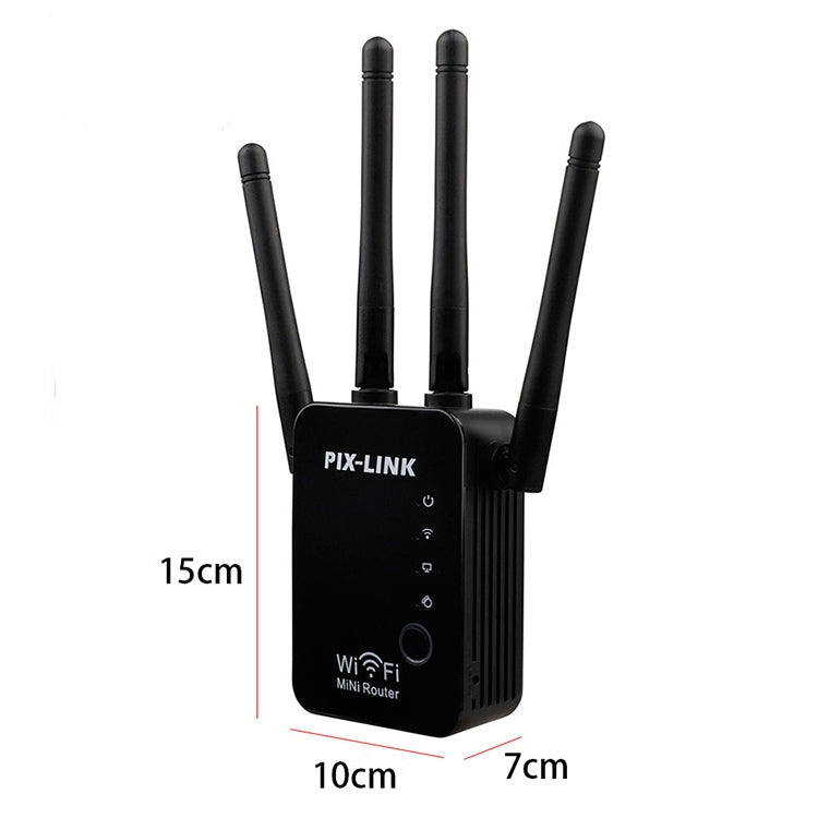 Wireless Smart WiFi Router Repeater with 4 WiFi Antennas, EU Plug Black, EU Plug White, UK Plug Black, UK Plug White, US Plug Black, US Plug White – Durable Build, Easy to Use
