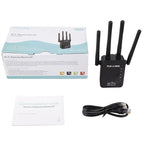 Wireless Smart WiFi Router Repeater with 4 WiFi Antennas, EU Plug Black, EU Plug White, UK Plug Black, UK Plug White, US Plug Black, US Plug White – Durable Build, Easy to Use