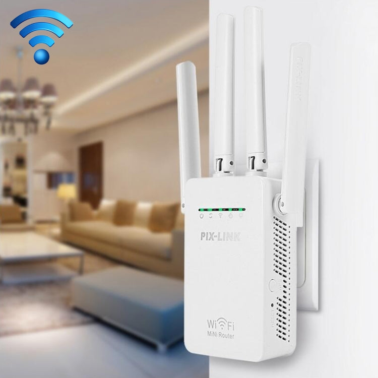 Wireless Smart WiFi Router Repeater with 4 WiFi Antennas, EU Plug Black, EU Plug White, UK Plug Black, UK Plug White, US Plug Black, US Plug White – Durable Build, Easy to Use UK Plug White White