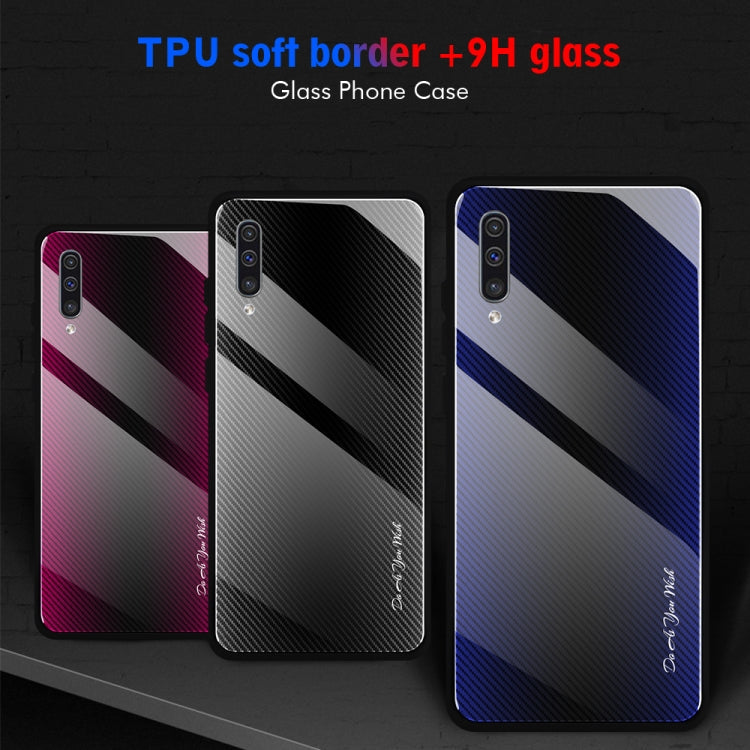 Texture Gradient Glass Protective Case, For Galaxy A20 / A30, For Galaxy A50, For Galaxy A80 / A90, For Galaxy Note 9