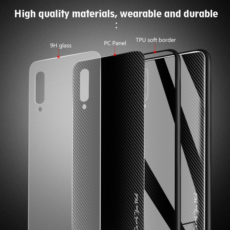 Texture Gradient Glass Protective Case, For Galaxy A20 / A30, For Galaxy A50, For Galaxy A80 / A90, For Galaxy Note 9