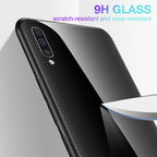 Texture Gradient Glass Protective Case, For Galaxy A20 / A30, For Galaxy A50, For Galaxy A80 / A90, For Galaxy Note 9
