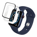 IMAK Shockproof PC Protective Case with Tempered Glass Film, For Apple Watch Series 6 & SE & 5 & 4 44mm, For Apple Watch Series 3 & 2 & 1 42mm, For Apple Watch Series 6 & SE & 5 & 4 40mm, For Apple Watch Series 3 & 2 & 1 38mm For Apple Watch Series 6 & SE & 5 & 4 44mm White