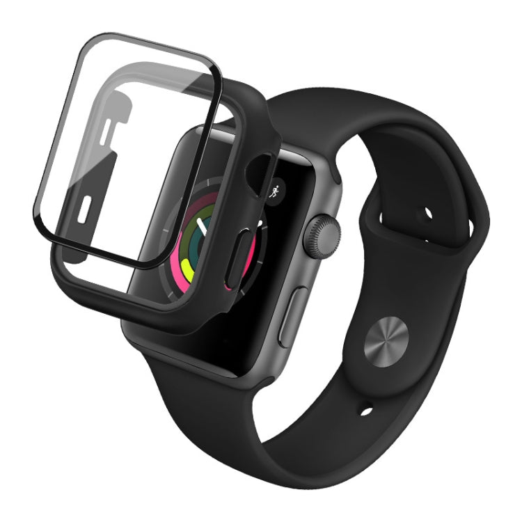 Shockproof PC Protective Case with Tempered Glass Film – Shockproof, Tempered Glass, For Apple Watch Series 6 & SE & 5 & 4 44mm, For Apple Watch Series 3 & 2 & 1 42mm, For Apple Watch Series 6 & SE & 5 & 4 40mm, For Apple Watch Series 3 & 2 & 1 38mm For Apple Watch Series 3 & 2 & 1 42mm Black