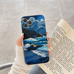 Oil Painting IMD Straight TPU Protective Phone Case, For iPhone 13 Pro...