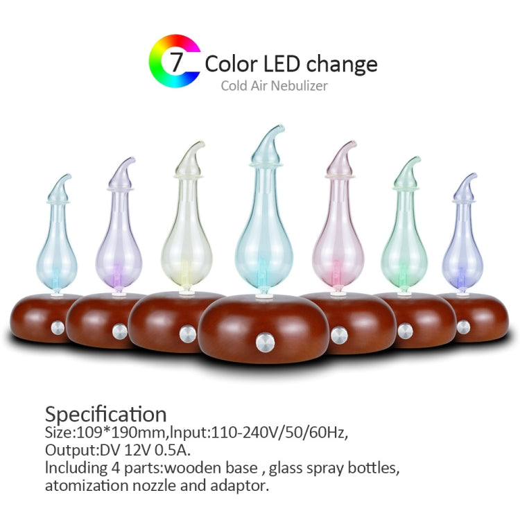 Wood Essential Oil Diffuser Aromatherapy Machine, EU Plug, UK Plug