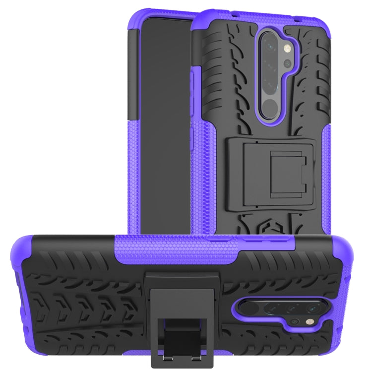 Tire Texture Shockproof TPU+PC Protective Case with Holder – Shockproof, TPU, For Xiaomi Redmi Note 8 Pro, For Xiaomi Redmi Note 8