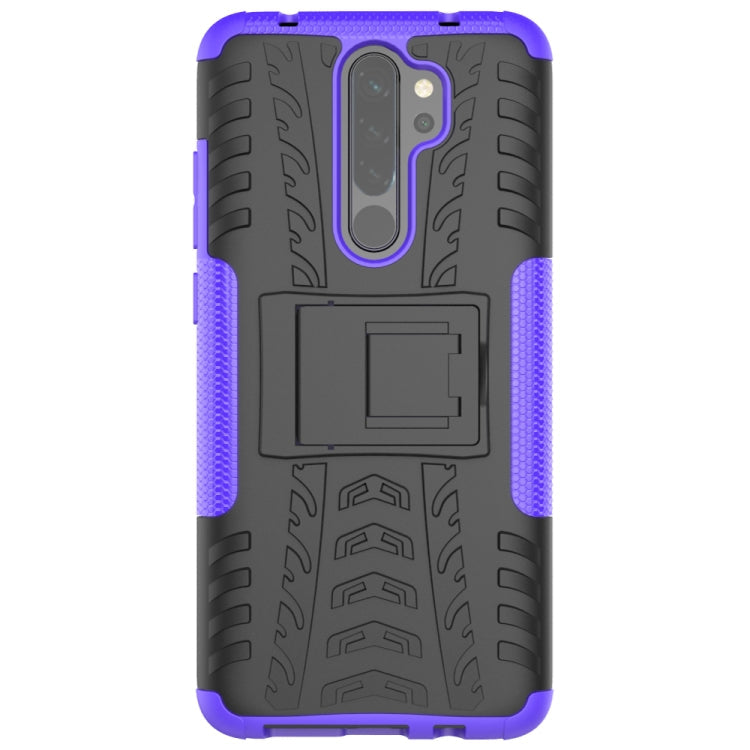 Tire Texture Shockproof TPU+PC Protective Case with Holder – Shockproof, TPU, For Xiaomi Redmi Note 8 Pro, For Xiaomi Redmi Note 8