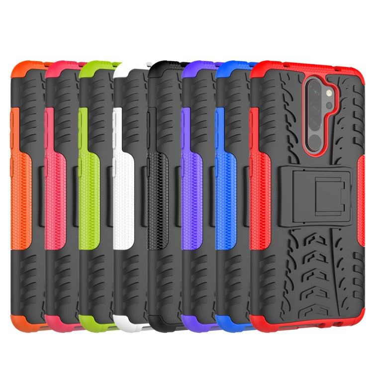 Tire Texture Shockproof TPU+PC Protective Case with Holder – Shockproof, TPU, For Xiaomi Redmi Note 8 Pro, For Xiaomi Redmi Note 8