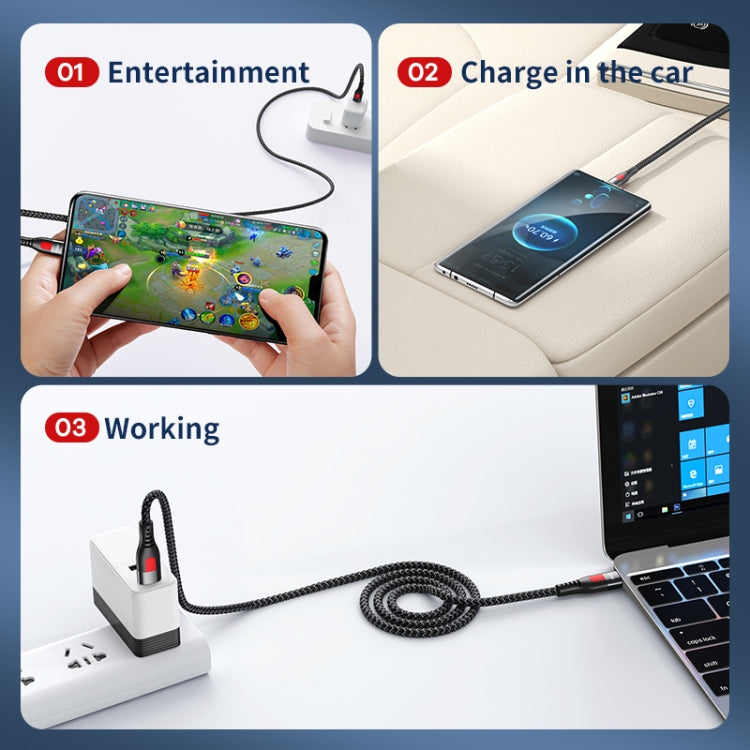RC-195 Lesu Series PD 65W USB-C / Type-C to USB-C / Type-C Fast Charging Data Cable, Cable Length: 1m – Fast Charging, Data Transmission, Electroplating