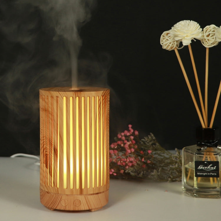 200ml Hollow-out Forest Pattern Wooden Essential Oil Aromatherapy Machine Ultrasonic Humidifier, USB, AU Plug, UK Plug, US Plug – Durable Build, Easy to Use USB Light Brown-2