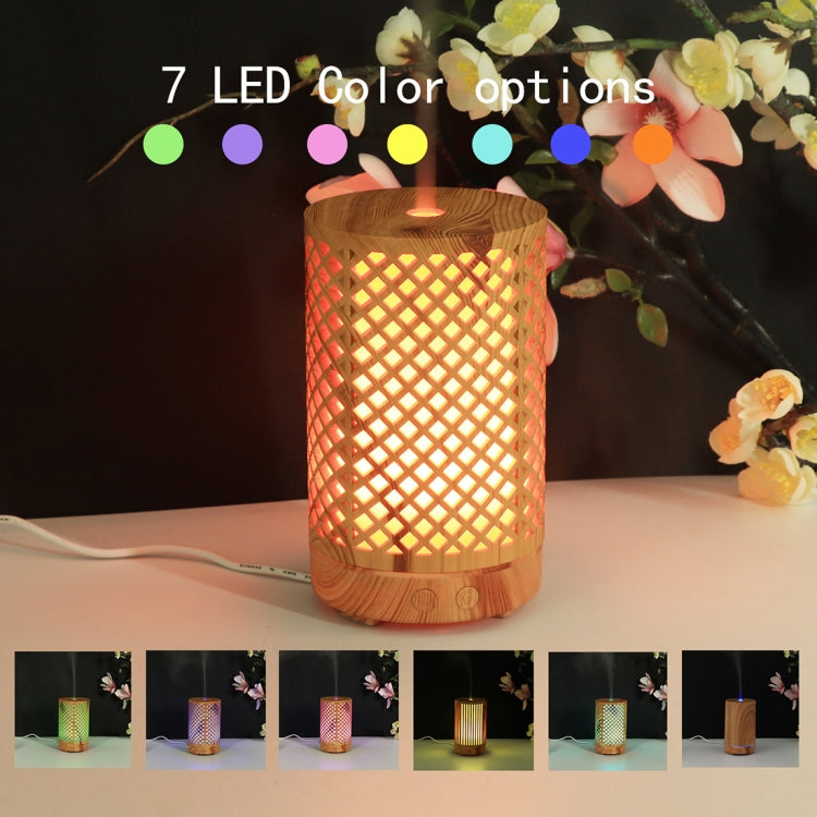 200ml Hollow-out Forest Pattern Wooden Essential Oil Aromatherapy Machine Ultrasonic Humidifier, USB, AU Plug, UK Plug, US Plug – Durable Build, Easy to Use