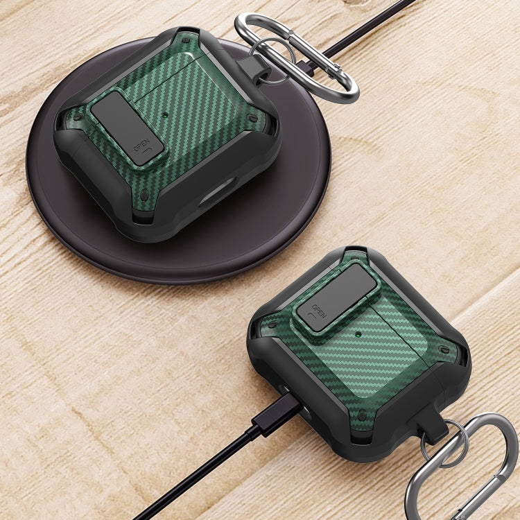 Bumblebee Carbon Fiber Earphone Protective Case with Switch For AirPods...