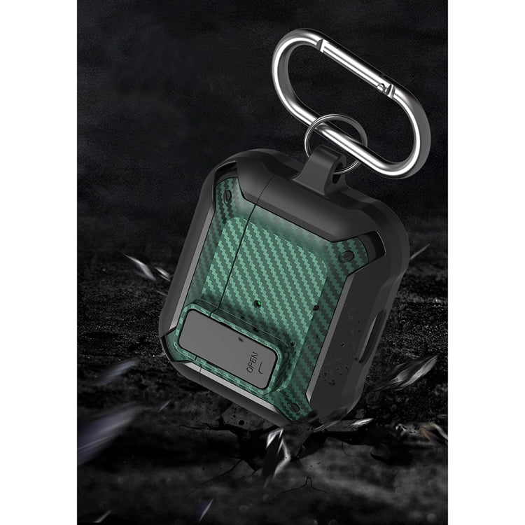 Bumblebee Carbon Fiber Earphone Protective Case with Switch For AirPods...
