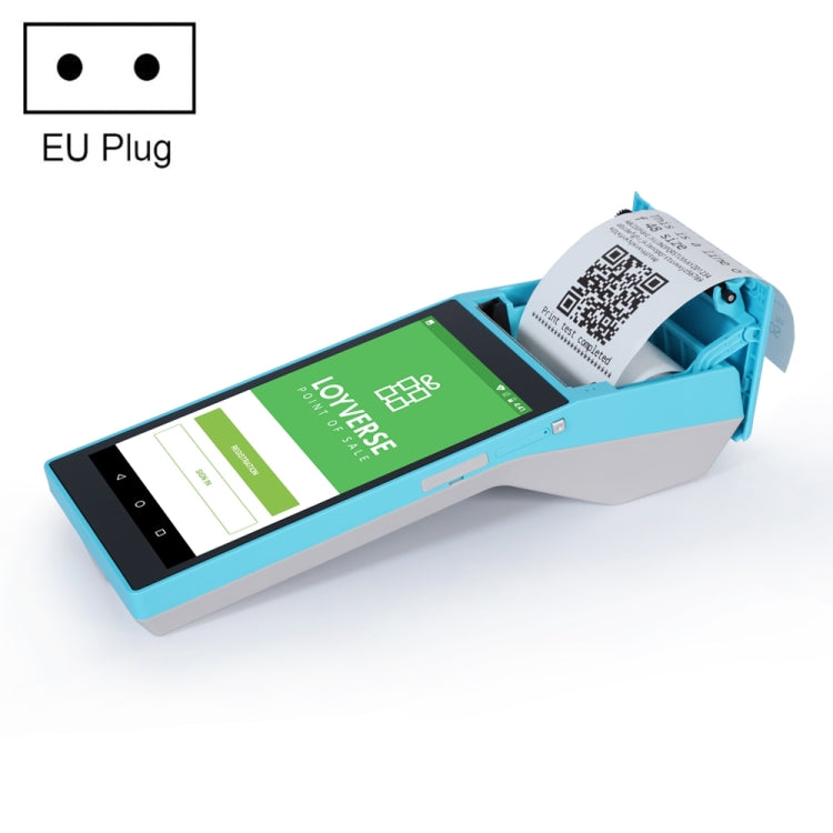 SGT-SP01 5.5 inch HD Screen Handheld POS Receipt Printer, Basic Version,, EU Plug, US Plug, UK Plug, AU Plug EU Plug Blue