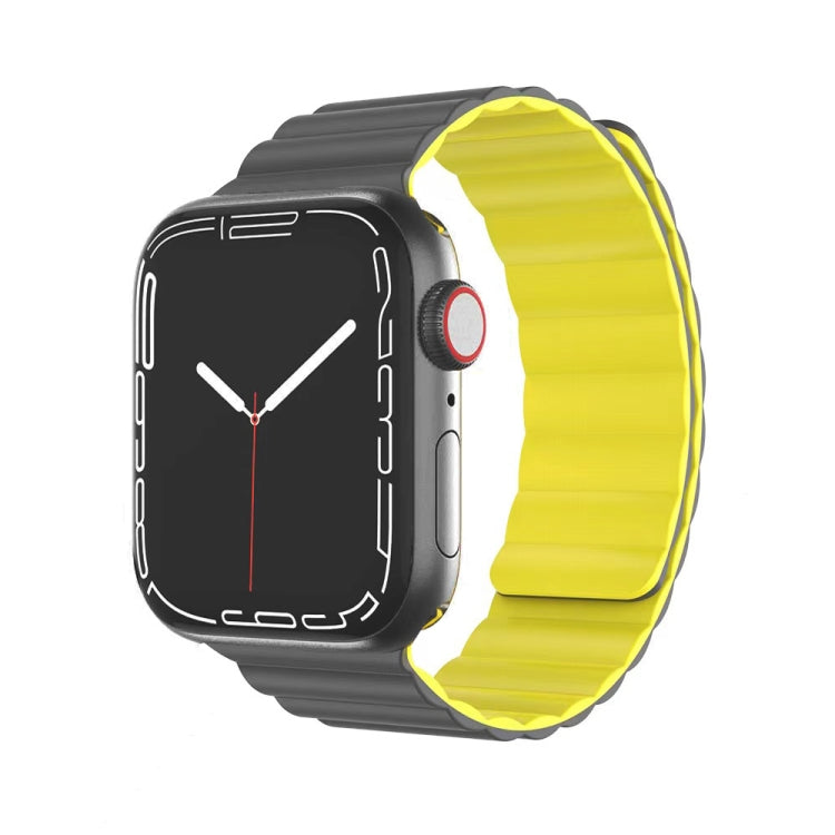 Watch Band – Silicone, Magnetic (41mm) #2 7 41mm 6&SE&5&4 40mm 3&2&1 38mm Grey + Yellow