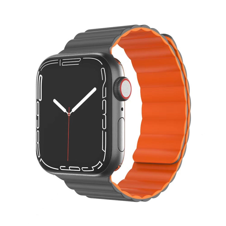 Watch Band – Silicone, Magnetic (41mm) #2 7 41mm 6&SE&5&4 40mm 3&2&1 38mm Grey + Orange