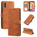 Skin Feel Anti-theft Brush Horizontal Flip Leather Phone Case – Card Slot, Flip, Leather, For iPhone X / XS, For iPhone SE 2022 / SE 2020 / 8 / 7, For iPhone 8 Plus & 7 Plus For iPhone X XS Brown