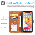 Skin Feel Anti-theft Brush Horizontal Flip Leather Phone Case – Card Slot, Flip, Leather, For iPhone X / XS, For iPhone SE 2022 / SE 2020 / 8 / 7, For iPhone 8 Plus & 7 Plus