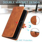 Skin Feel Anti-theft Brush Horizontal Flip Leather Phone Case – Card Slot, Flip, Leather, For iPhone X / XS, For iPhone SE 2022 / SE 2020 / 8 / 7, For iPhone 8 Plus & 7 Plus
