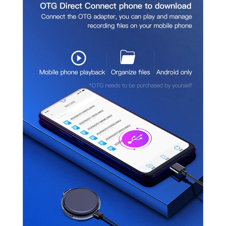 Q39 AI Intelligent High-definition Noise Reduction Voice Control Recorder, 4GB, 8GB, 16GB, 32GB – Aluminum Alloy
