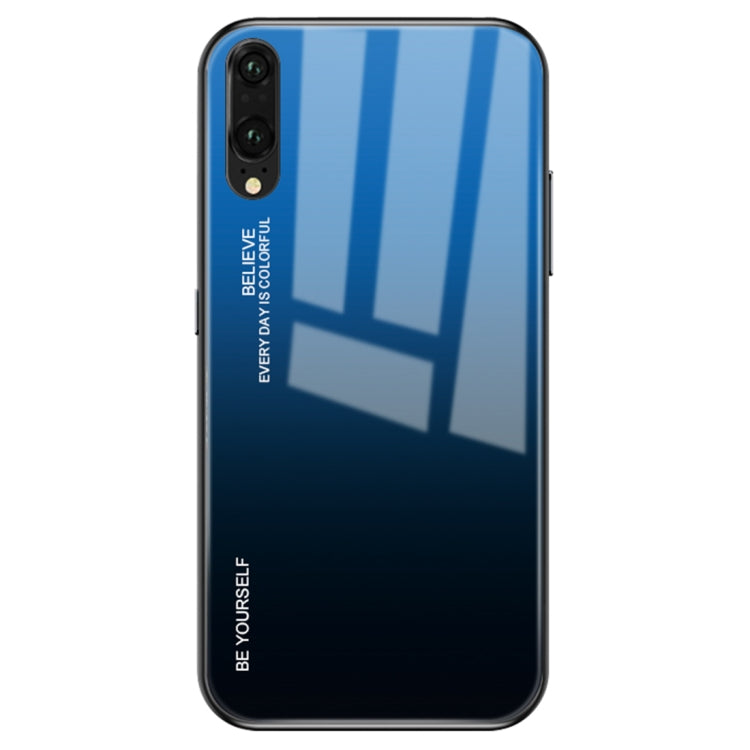 Gradient Color Glass Case – Durable Build, Easy to Use, For Huawei P20, For OPPO F11 Pro, For OPPO Find X For Huawei P20 Blue