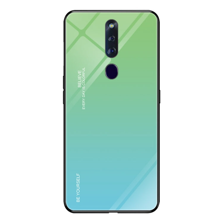 Gradient Color Glass Case – Durable Build, Easy to Use, For Huawei P20, For OPPO F11 Pro, For OPPO Find X For OPPO F11 Pro Sky Blue