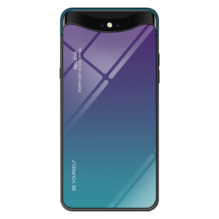 Gradient Color Glass Case – Durable Build, Easy to Use, For Huawei P20, For OPPO F11 Pro, For OPPO Find X For OPPO Find X Purple