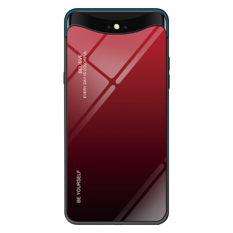 Gradient Color Glass Case – Durable Build, Easy to Use, For Huawei P20, For OPPO F11 Pro, For OPPO Find X For OPPO Find X Red