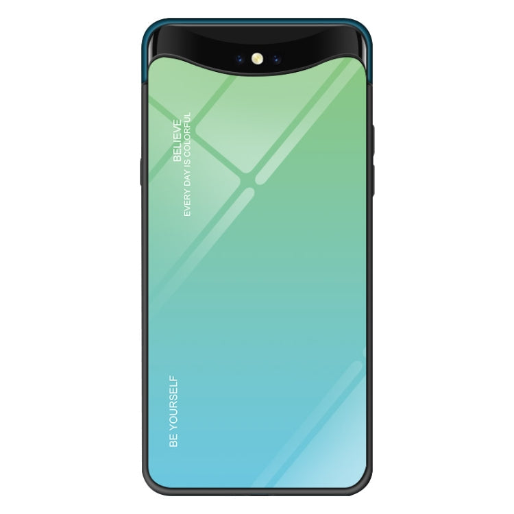 Gradient Color Glass Case – Durable Build, Easy to Use, For Huawei P20, For OPPO F11 Pro, For OPPO Find X For OPPO Find X Sky Blue