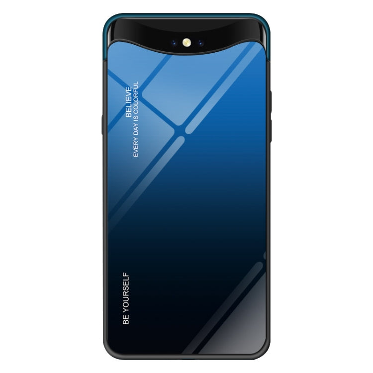 Gradient Color Glass Case – Durable Build, Easy to Use, For Huawei P20, For OPPO F11 Pro, For OPPO Find X For OPPO Find X Blue