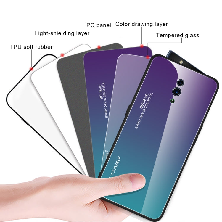 Gradient Color Glass Case – Durable Build, Easy to Use, For OPPO Reno, For Galaxy S8, For Vivo IQOO
