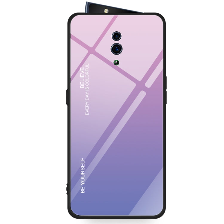 Gradient Color Glass Case – Durable Build, Easy to Use, For OPPO Reno, For Galaxy S8, For Vivo IQOO For OPPO Reno Light Purple