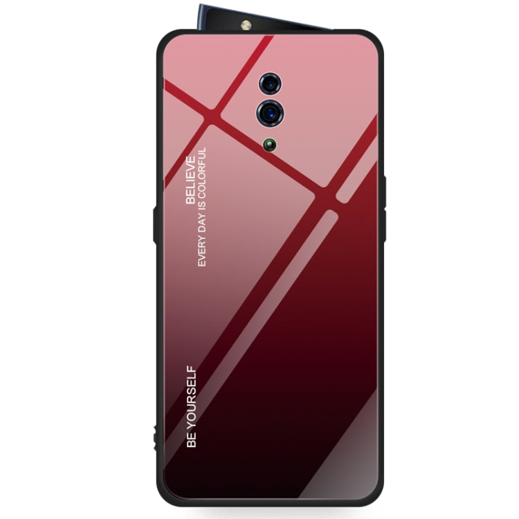 Gradient Color Glass Case – Durable Build, Easy to Use, For OPPO Reno, For Galaxy S8, For Vivo IQOO For OPPO Reno Red