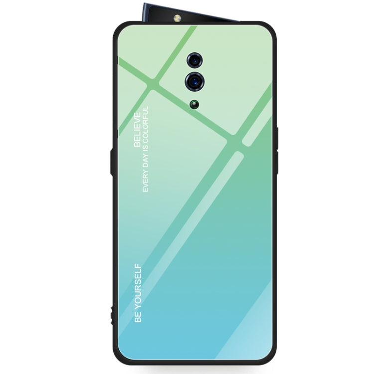 Gradient Color Glass Case – Durable Build, Easy to Use, For OPPO Reno, For Galaxy S8, For Vivo IQOO For OPPO Reno Sky Blue