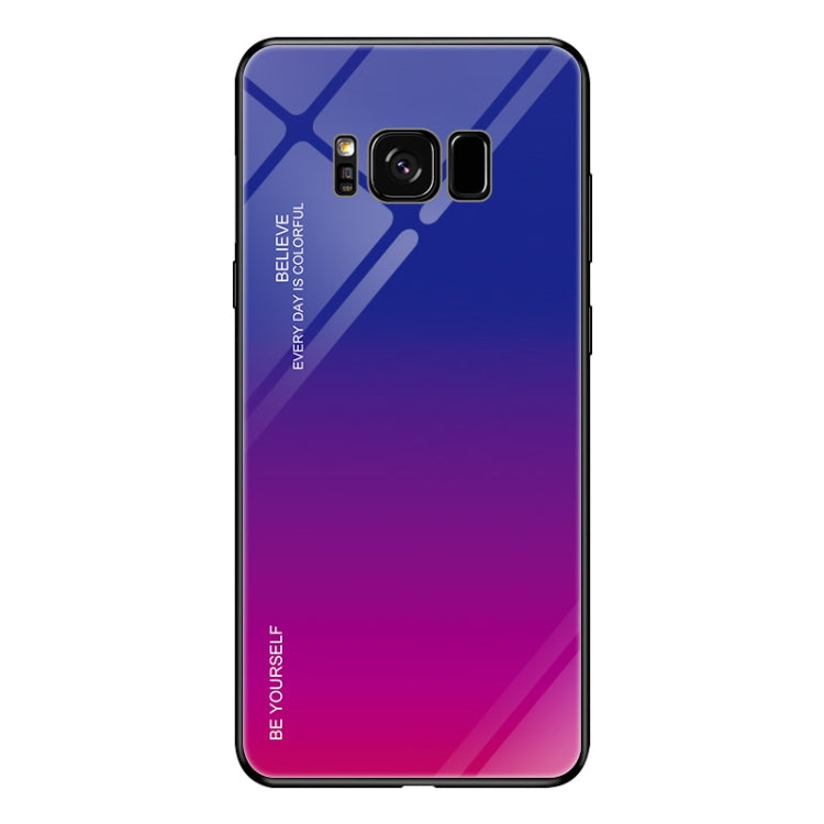 Gradient Color Glass Case – Durable Build, Easy to Use, For OPPO Reno, For Galaxy S8, For Vivo IQOO For Galaxy S8 Red Blue