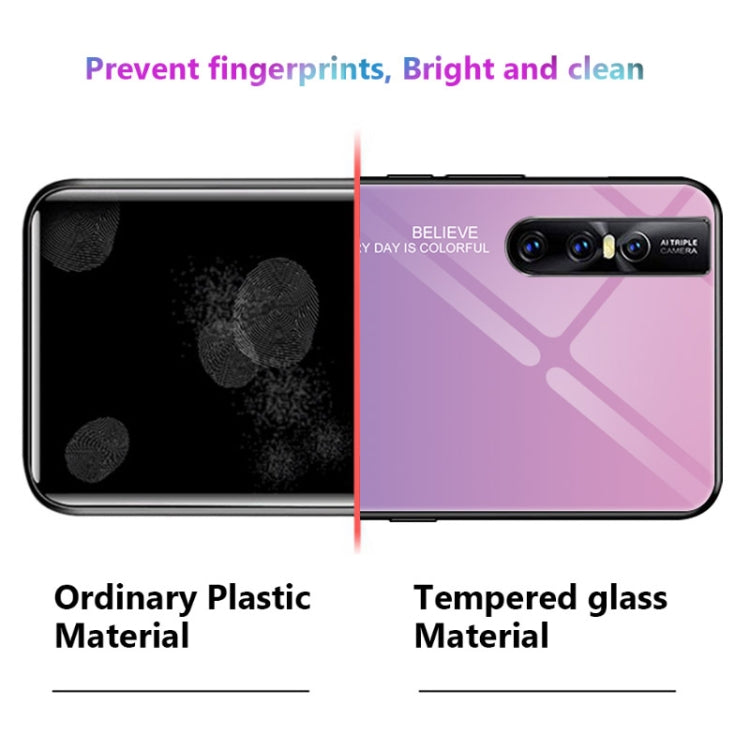 Gradient Color Glass Case – Durable Build, Easy to Use, For VIVO V15 Pro, For VIVO X27, For Xiaomi Mi CC9